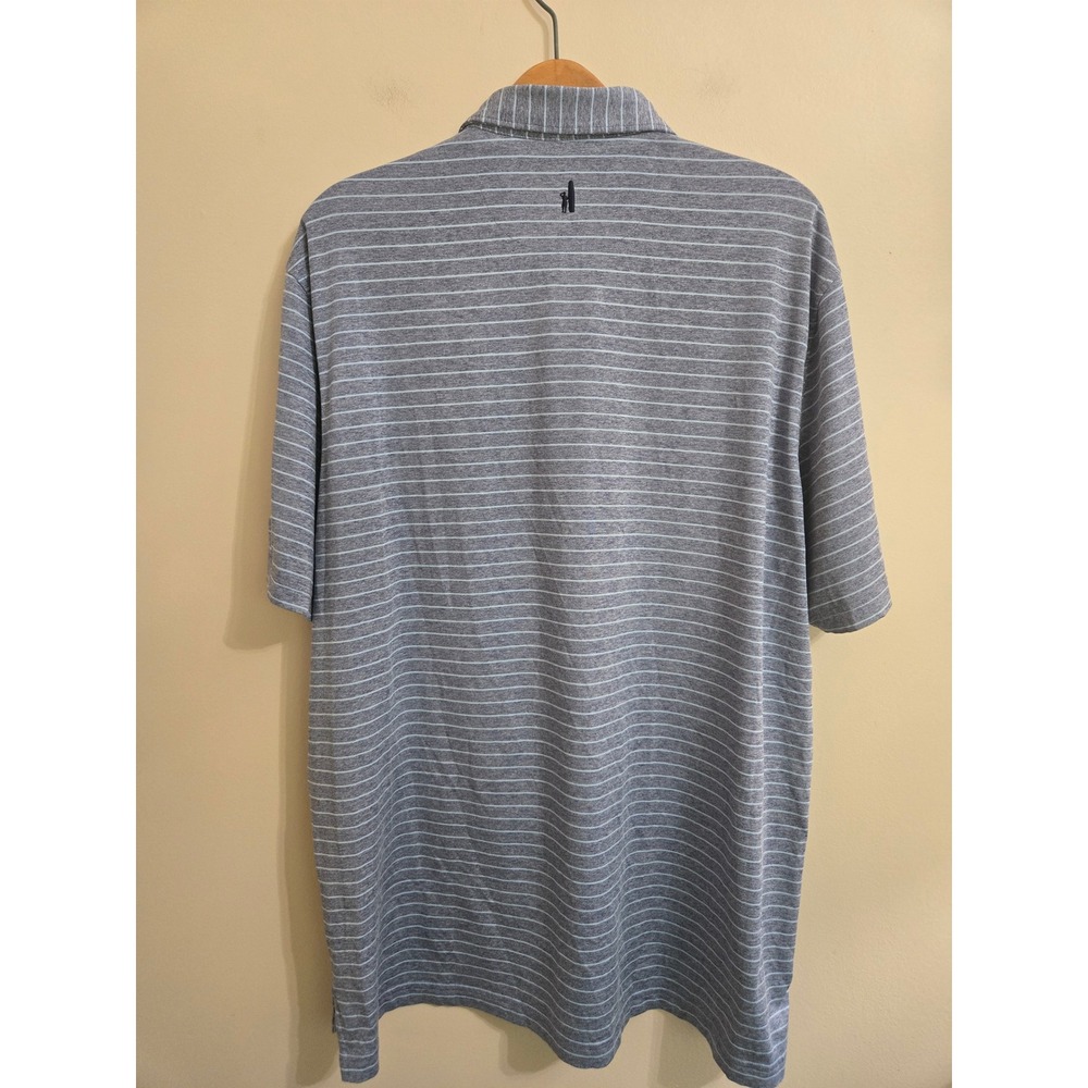 Johnnie-O Newton Polo Mens XL Lake Blue Stripe Scotland Run Golf Shirt - Picture 3 of 10